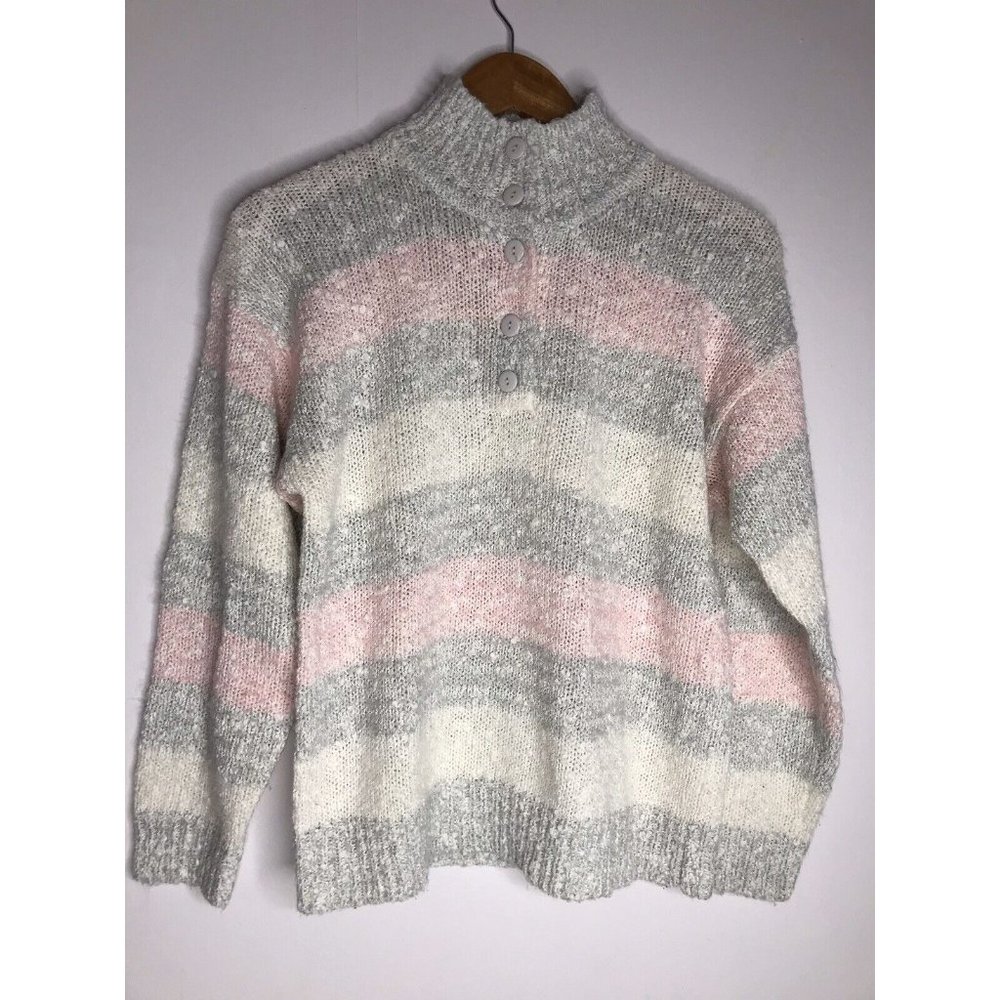 Vintage Spice Of Life Women's 80's Large Medium Striped Sweater
